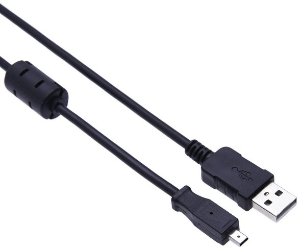 Καλώδιο Συγχρονισμού Δεδομένων/Φόρτισης U8 U-8 USB 2.0 για Kodak (8pin) (Μαύρο) (OEM)