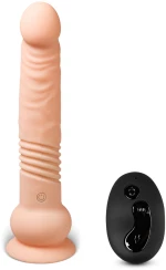 Flesh Color 10 Functions Remote Control Silicone Rechargeable Vi