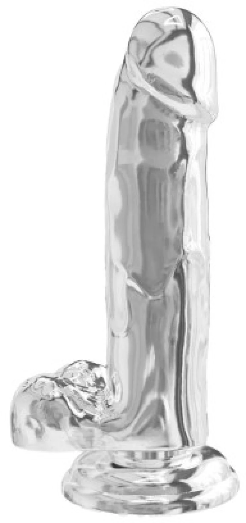 Dildo with Balls 18x4.5 cm TRANSPARENT