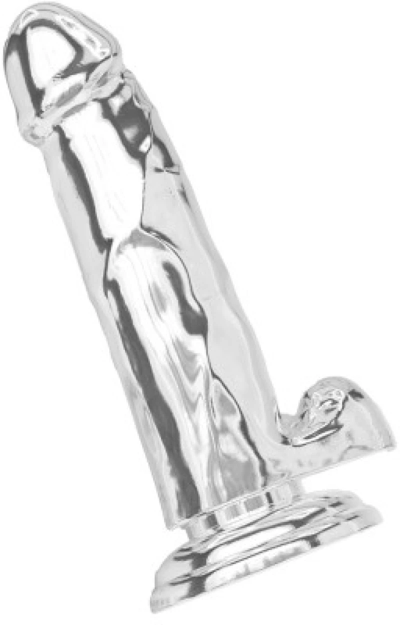 Dildo with Balls 18x4.5 cm TRANSPARENT