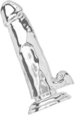 Dildo with Balls 18x4.5 cm TRANSPARENT