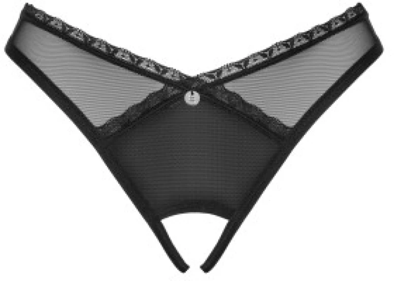 Obsessive Latinesa crotchless thong Black