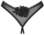 Obsessive Latinesa crotchless thong Black
