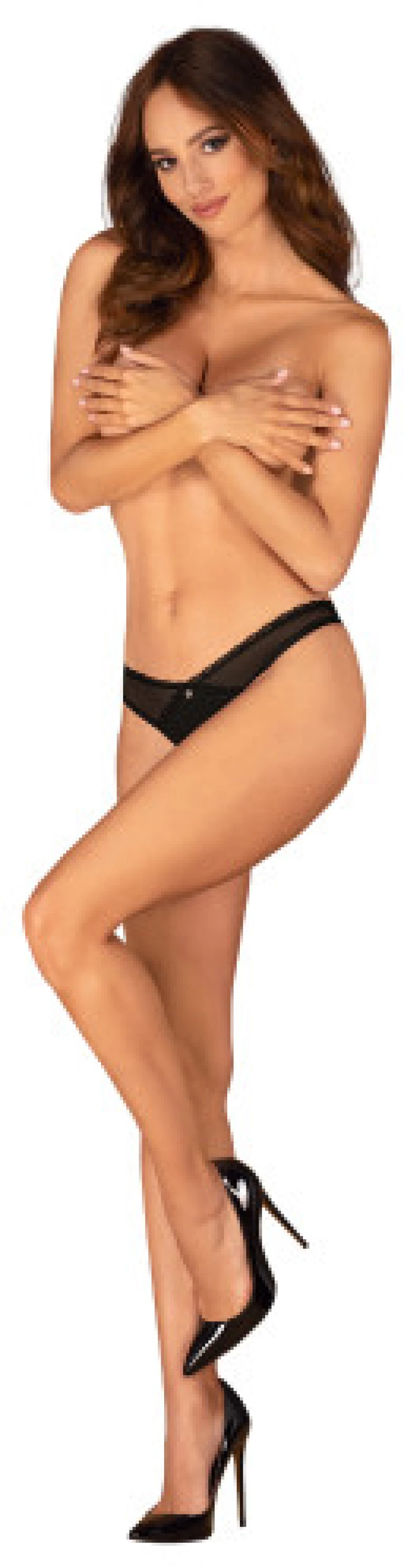 Obsessive Latinesa crotchless thong Black