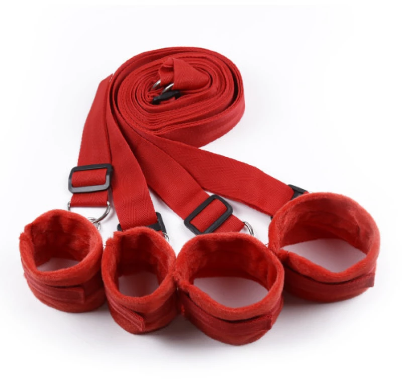 Red Bed Bondage Restraints System