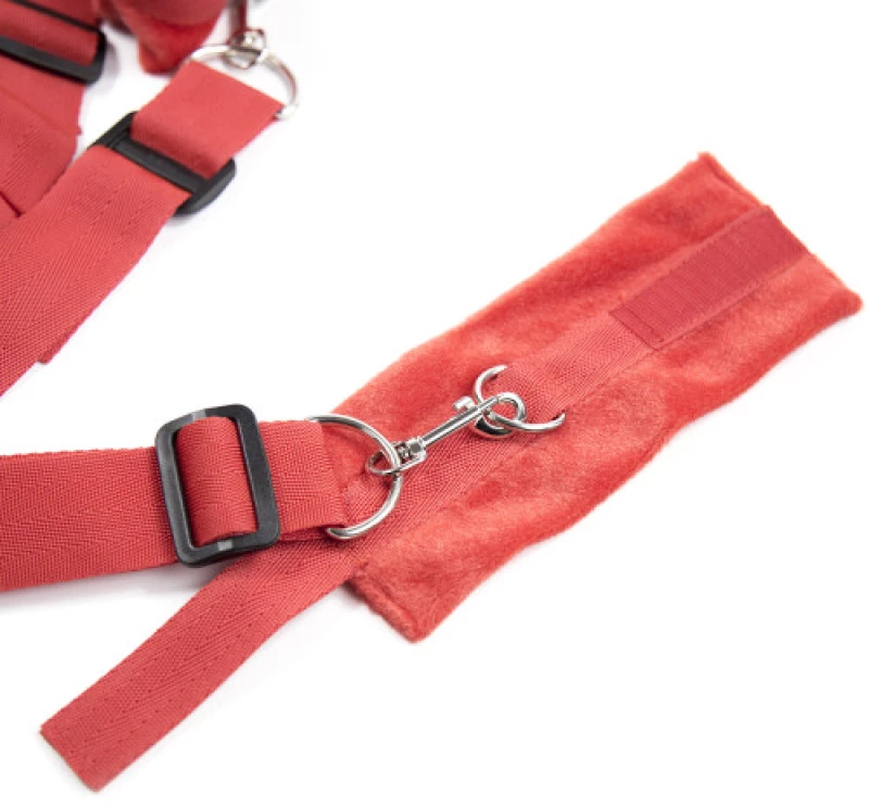 Red Bed Bondage Restraints System