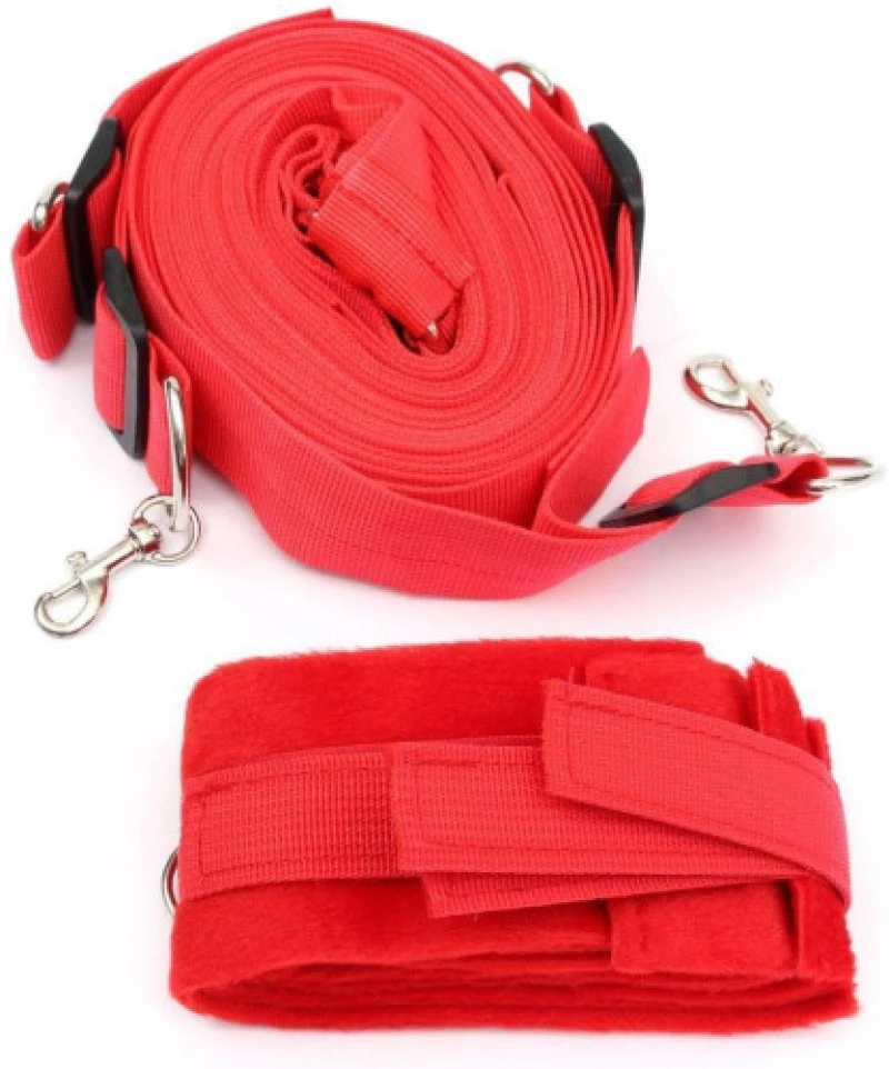 Red Bed Bondage Restraints System