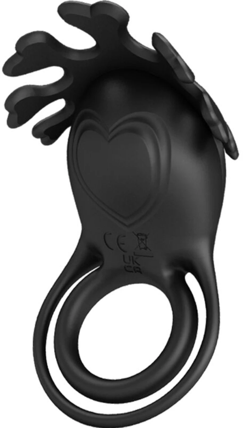 PRETTY LOVE - RUBEN VIBRATOR RING 7 VIBRATIONS BLACK SILICONE