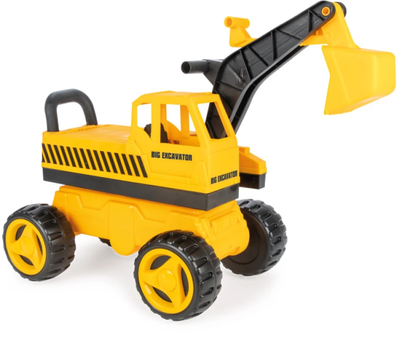 Big toy excavator 69 cm yellow-black