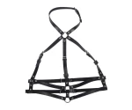 SUBBLIME - LEATHER RING CHEST HARNESS BLACK ONE SIZE