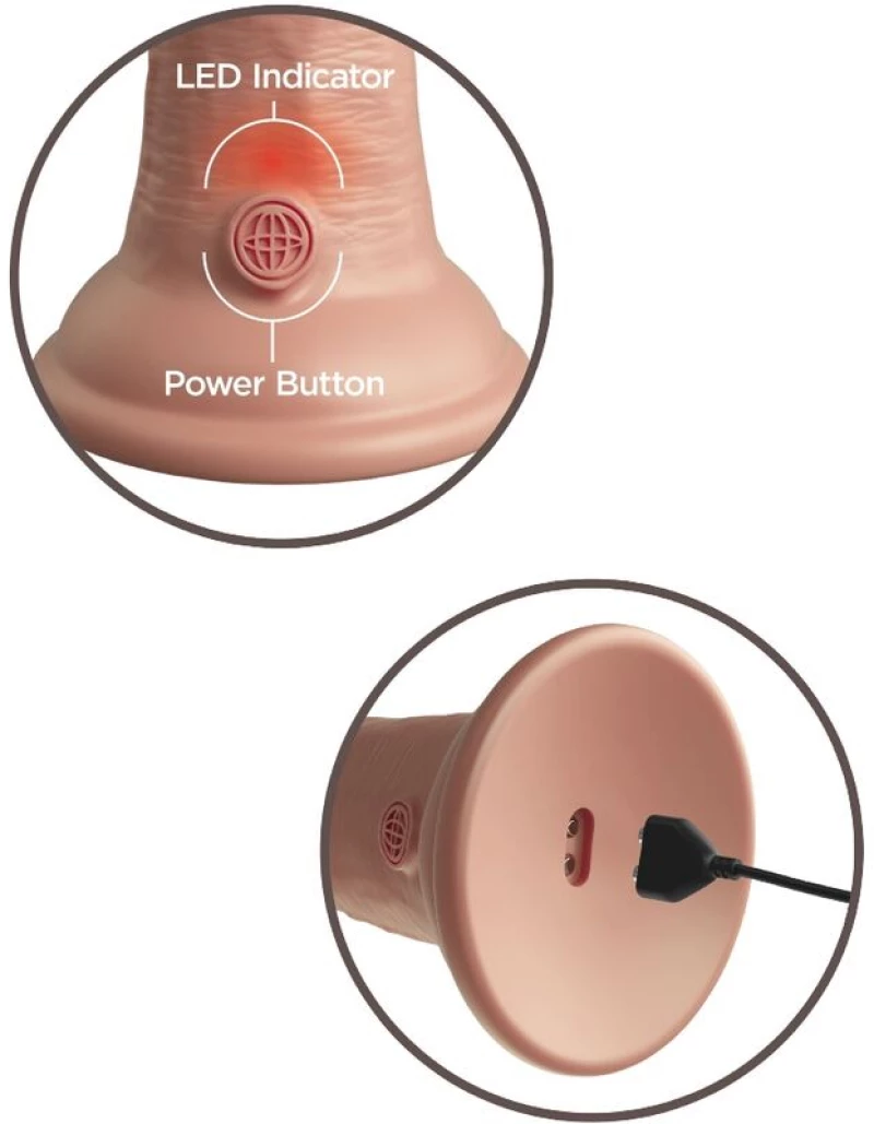 KING COCK ELITE - REALISTIC DILDO VIBRATING & SILICONE 15.2 CM