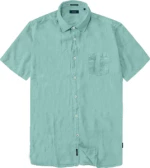 GS-592S Shirts Linen With Chest Pocket Short Sleeve βεραμάν