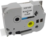 MediaRange Plastic Tape Cassette For Label Printers Using Brother TZ-151/TZe-151 24mm 8m Laminated Black On Clear (MRBTZ151)