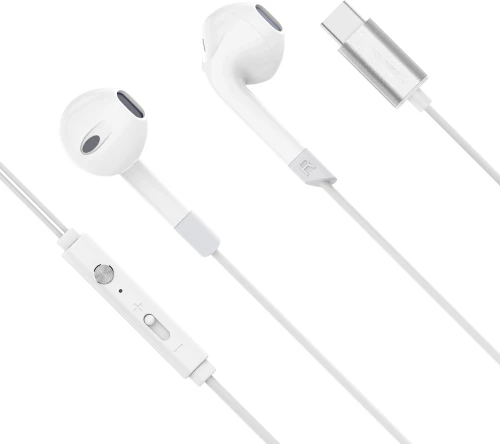 Kruger&Matz Ακουστικά in-ear USB-C με μικρόφωνο Kruger&Matz C2 λευκά KMPC2-W