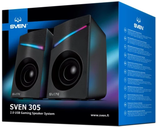 Sven 2.0 Speakers 305 Black USB 2x3W (SV-021665) έως 12 άτοκες Δόσεις