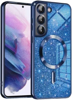 Techsuit Case for Samsung Galaxy S22 5G - Techsuit Luxury Glitter MagSafe - Deep Blue 5949419132092