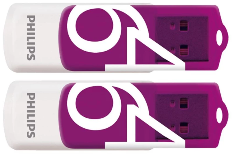Philips Vivid pack 64GB USB 2.0 Stick Μωβ (FM64FD05D/00) (PHIFM64FD05D-00)