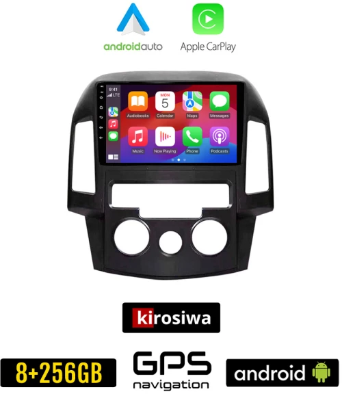 KIROSIWA HYUNDAI i30 (2007 - 2012) Android οθόνη αυτοκίνητου 8GB + 256GB με GPS WI-FI (ηχοσύστημα αφής 9" ιντσών OEM Android Auto Apple Carplay Youtube Playstore MP3 USB Radio Bluetooth Mirrorlink εργοστασιακή, 4x60W, AUX)