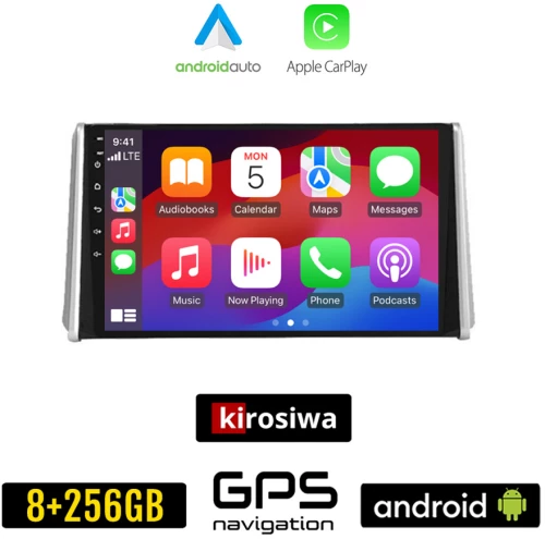 KIROSIWA TOYOTA RAV4 (μετά το 2019) Android οθόνη αυτοκίνητου 8GB + 256GB με GPS WI-FI (ηχοσύστημα αφής 10" ιντσών OEM Android Auto Apple Carplay RAV 4 Youtube Playstore MP3 USB Radio Bluetooth Mirrorlink εργοστασιακή, 4 x 60W, AUX)