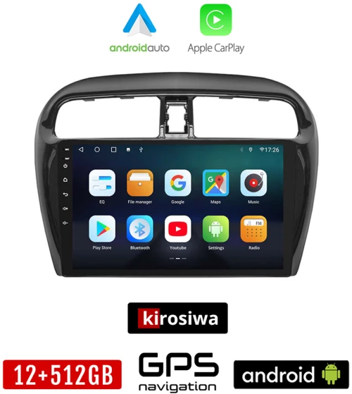 KIROSIWA MITSUBISHI SPACE STAR (μετά το 2020) Android οθόνη αυτοκίνητου 12GB + 512GB με GPS WI-FI (ηχοσύστημα αφής 9" ιντσών Android Auto Apple Carplay Youtube Playstore MP3 USB Radio Bluetooth Mirrorlink SPACESTAR εργοστασιακή, 4x60W, AUX)