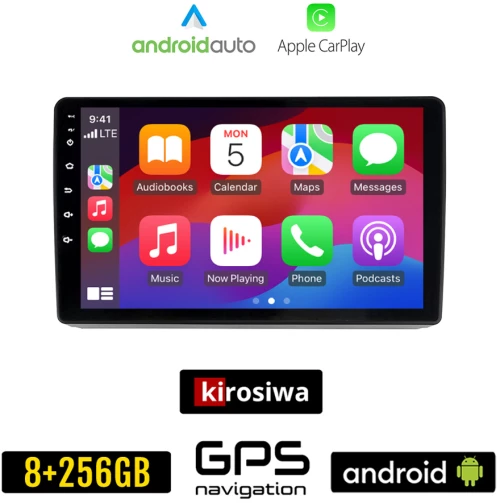 KIROSIWA CITROEN C4 CACTUS (2014 - 2021) Android οθόνη αυτοκίνητου 8GB + 256GB με GPS WI-FI (ηχοσύστημα αφής 9" ιντσών Android Auto Apple Carplay Youtube Playstore MP3 USB Radio Bluetooth Mirrorlink εργοστασιακή, 4x60W, AUX)
