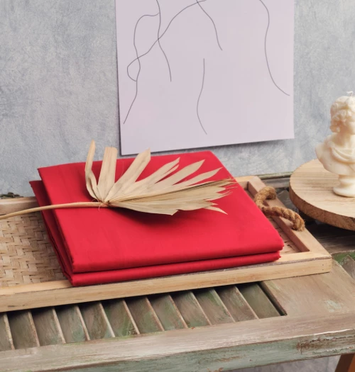 Παπλωματοθήκη Μονόχρωμη Power Nap - Red, Υπέρδιπλο (220x240)