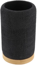 Ποτήρι polyresin μαύρο με bamboo