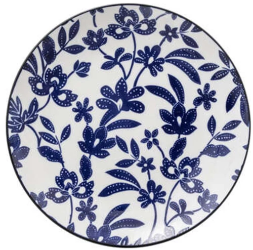 Πιάτο πορσελάνη μπλε/ασπρο MARIA Φ19