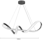 Inlight Κρεμαστό φωτιστικό LED 60W 3CCT (by switch on base) σε χρώμιο D:120cm (6099-Chrome)