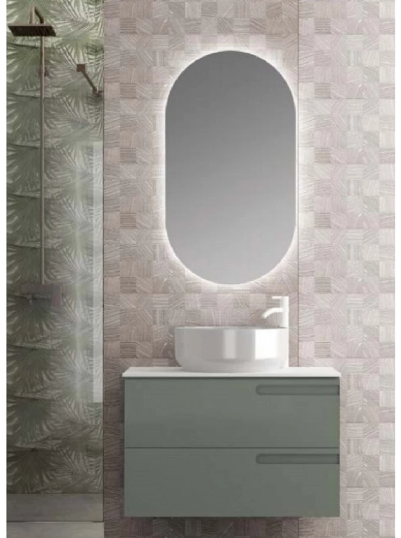 Oval LED Καθρέπτης Μπάνιου 50x90cm