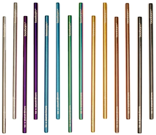 boobamstraw metal wide καλαμάκια Χ2