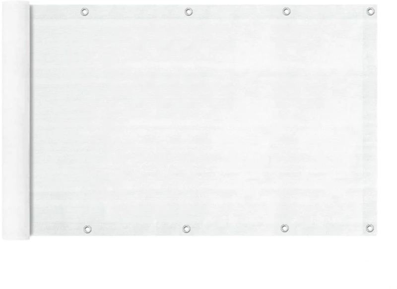 GRASHER Διαχωριστικό Δίχτυ Μπαλκονιού 160gr/m² Λευκό 0,75x6m Με Κρίκους
