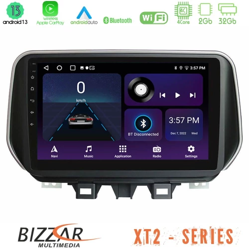 Bizzar XT2 Series 4Core Android13 2+32GB Hyundai Tucson 2019-+gt; Navigation Multimedia Tablet 9"