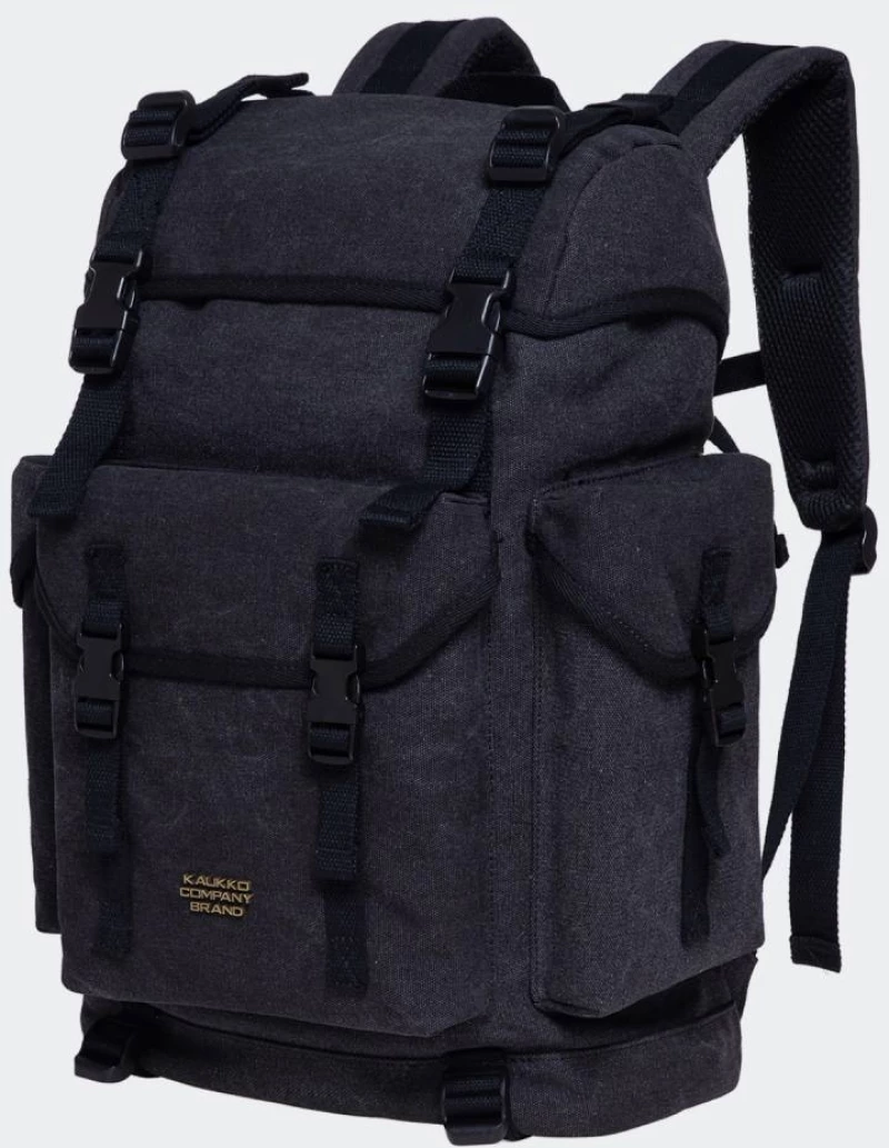 KAUKKO BACKPACK  - K1018-BLACK CANVAS