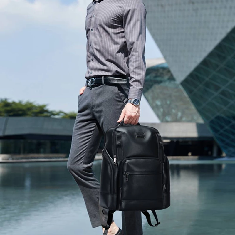 BOPAI ORBIT LEATHER BACKPACK ΣΑΚΙΔΙΟ 15.6΄΄ - 61-123511-BLACK