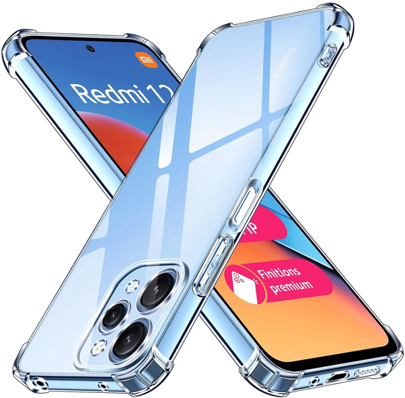 Techsuit - Shockproof Clear Silicone - Xiaomi Redmi 12 4G / 12 5G - Clear