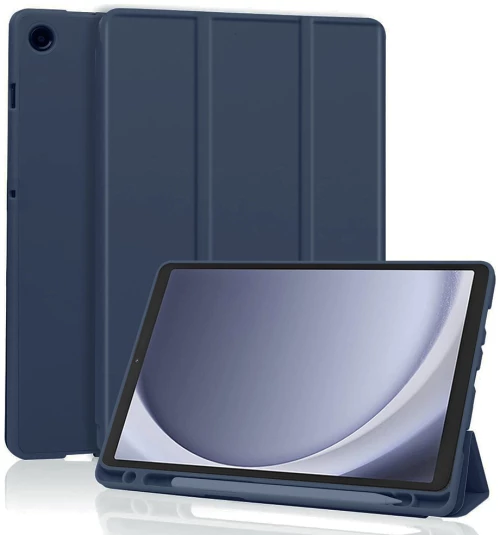 Techsuit - Flex Trifold (with Pencil Holder) - Samsung Galaxy Tab A9 - Dark Blue