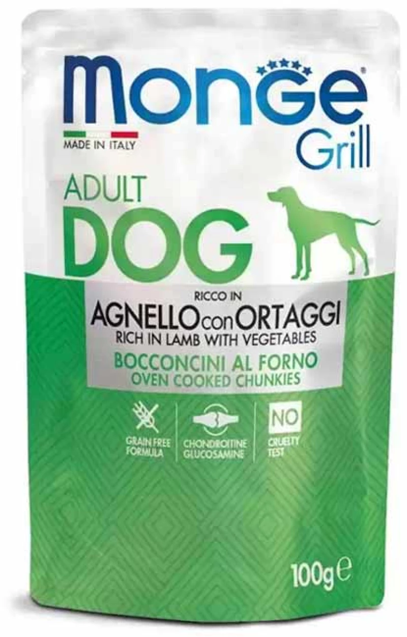 Monge Dog Grill Rich in Αρνί και Λαχανικά 100gr
