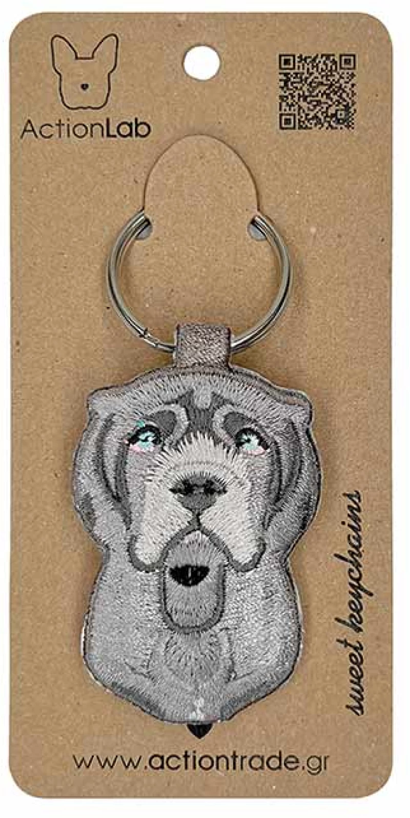 Action Lab Κεντητό Μπρελόκ Σκύλου Mastiff Napolitano 4,2x6,5cm