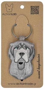 Action Lab Κεντητό Μπρελόκ Σκύλου Mastiff Napolitano 4,2x6,5cm