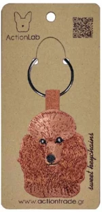 Action Lab Κεντητό Μπρελόκ Σκύλου Poodle Moca 4,8x4,3cm