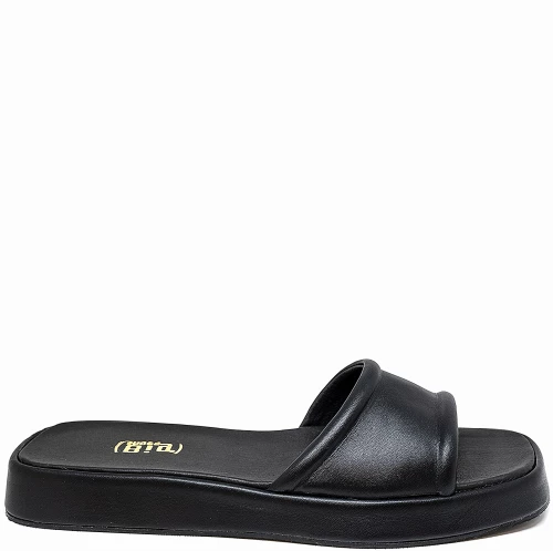 Bigshoes GA0304-01 Δερμάτινo Mule Μαύρο