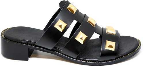 Bigshoes KL0069-01 Δερμάτινo Mule Μαύρο