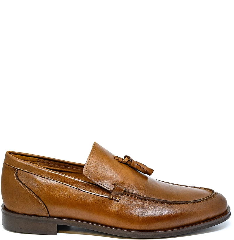 Bigshoes KL37302-09 Δερμάτινο Μοκασίνι Ταμπά