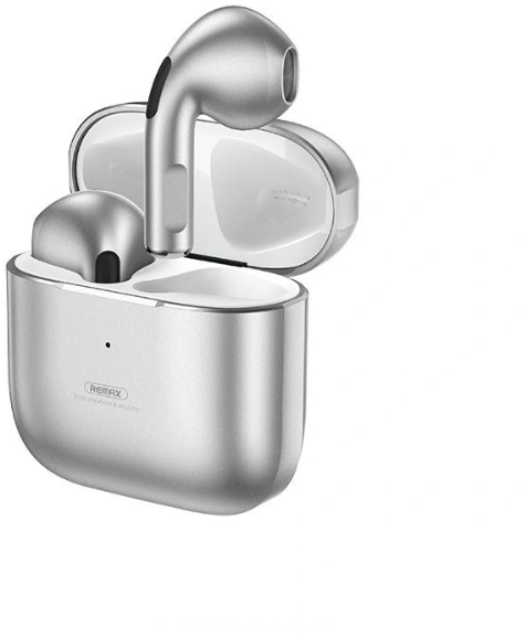 Remax TWS-10i Earbud Bluetooth Ακουστικά με Θήκη Φόρτισης Ασημί