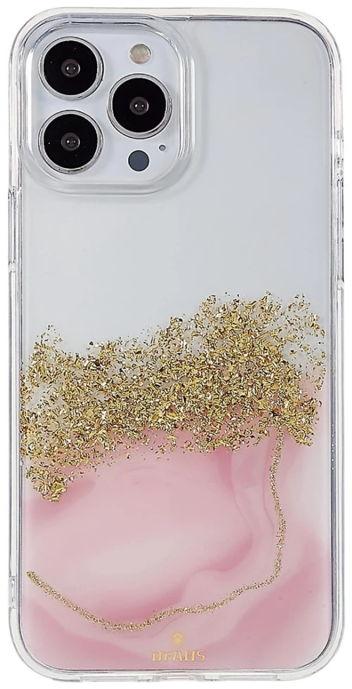 DFANS DESIGN Dua Color Starlight Shining Θήκη Σιλικόνης Apple iPhone 14 Pro Max Ροζ