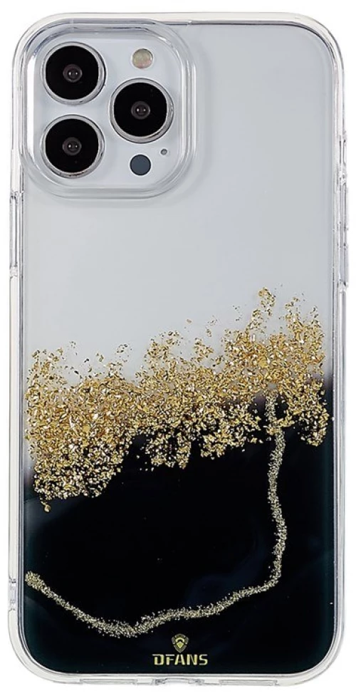 DFANS DESIGN Dual Color Starlight Shining Θήκη Σιλικόνης Apple iPhone 13 Pro Μαύρο