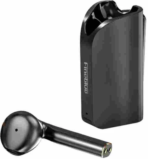 Fineblue F5 Pro Earbud Bluetooth Handsfree Ακουστικό με Θήκη Φόρτισης Μαύρο