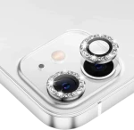 Glitter Crystal Ring Style Camera Lens Protector iPhone 15 Pro/15 Pro Max Ασημί