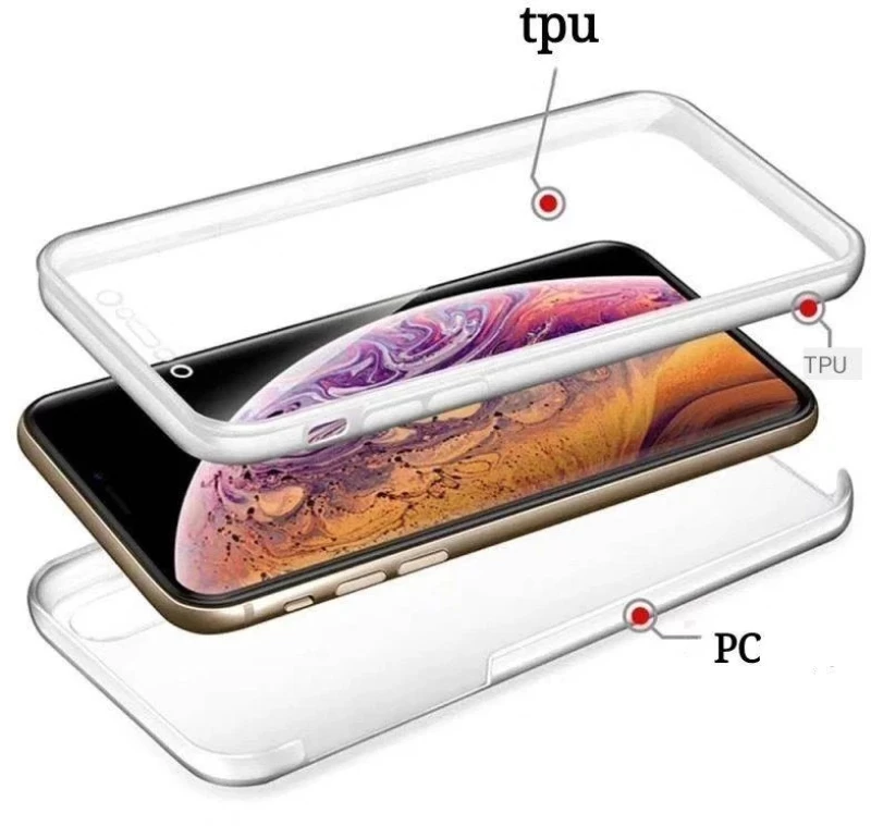 iPhone 15 Pro Θήκη Σιλικόνης 360° Διάφανη